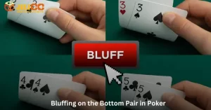 Bluffing on the Bottom Pair in Poker